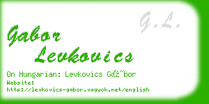 gabor levkovics business card